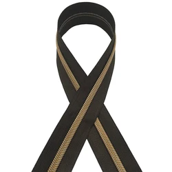 Factory Supply Colorful Electroplating Golden Silver Teeth 5 Zipper Tape Nylon