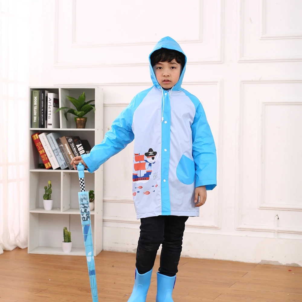 School bag Protecting PVC Raincoat for Children