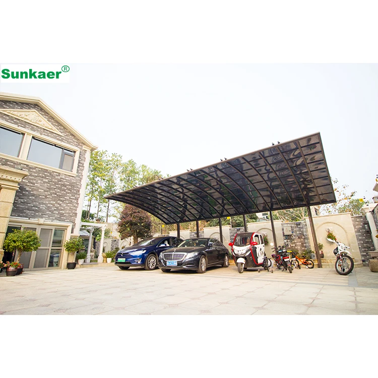 High quality large 2 car awning covering balcony arking tent shelter aluminum carport prices