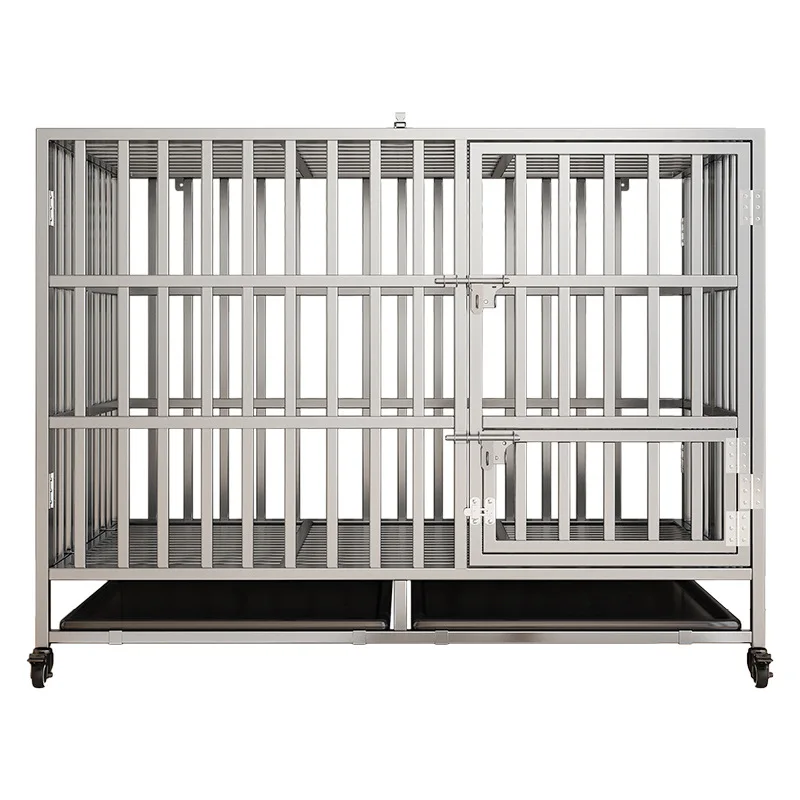 304 stainless steel dog cage full square tube thickened small medium and large dogs