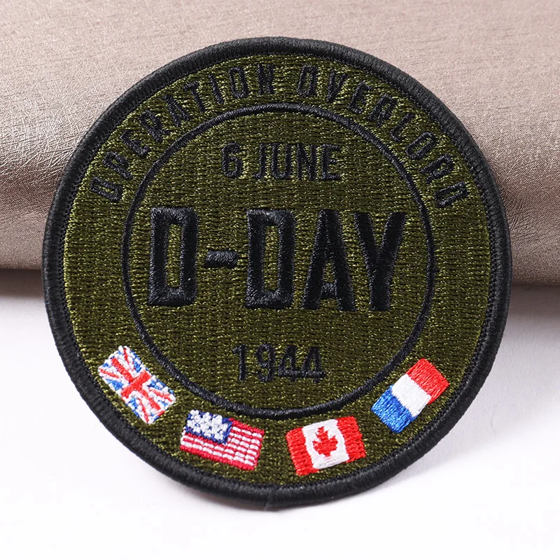 Round pink Customized Embroidered logo Badges Patches