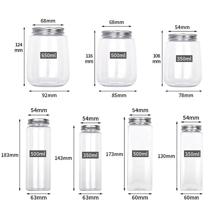 Hot Sell Small Round Pet Thai Tea Bottle Juice Disposable Beverage Milk Tea Bottle