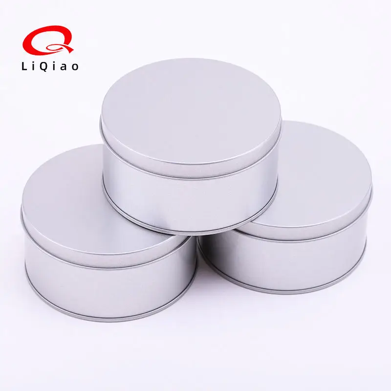 Factory Wholesale Customizable Tea Jar Clear PVC Window Silver Metal Round Can Cookie Package Luxury Printed Empty Tin Box