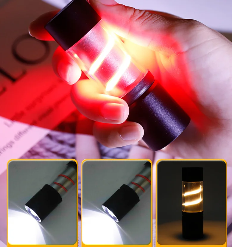 Zoomable Mini Portable LED Torch Flash Lamp 3 Flashing Modes LED Tungsten Camping Flashlight with Waterproof Ipx4