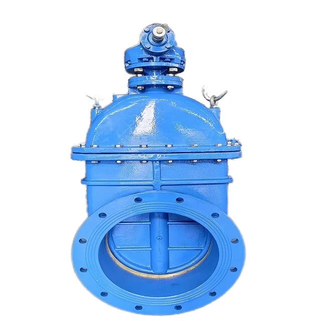 Big Size Worm Gear box operation Gate Valve Non Rising Stem Metal Seat Brass Seal BS DIN GB ANSI JIS Table E