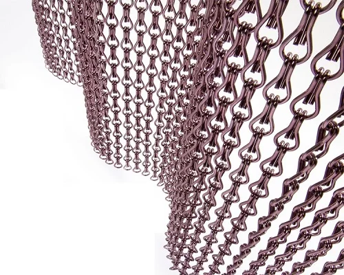 manufacture factory price new design flexible decorative aluminium chain  link curtain/ chain fly screen for wholesale