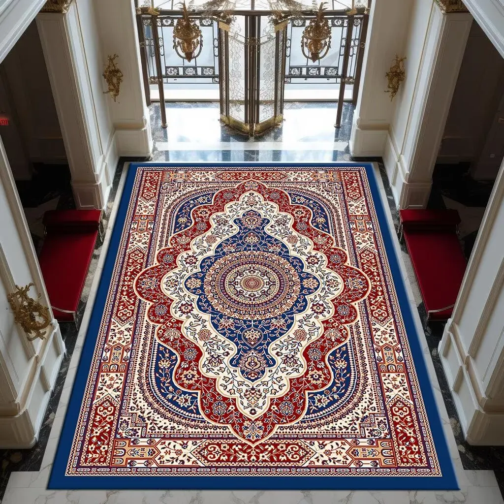 Thick Printed Area Carpets and Rugs for the Living Room Custom Persian Design House Carpet for Hallway