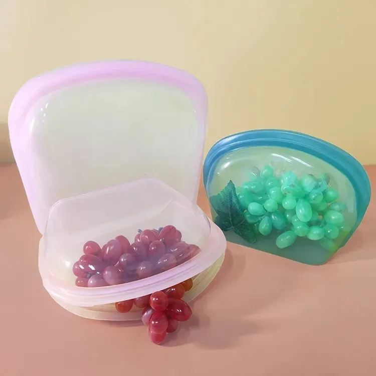 1000ML Foldable Silicone Bag Collapsable Base Stand for Easy Filling Eco-conscious Products Sett for Ice-cream Making Meal Prep