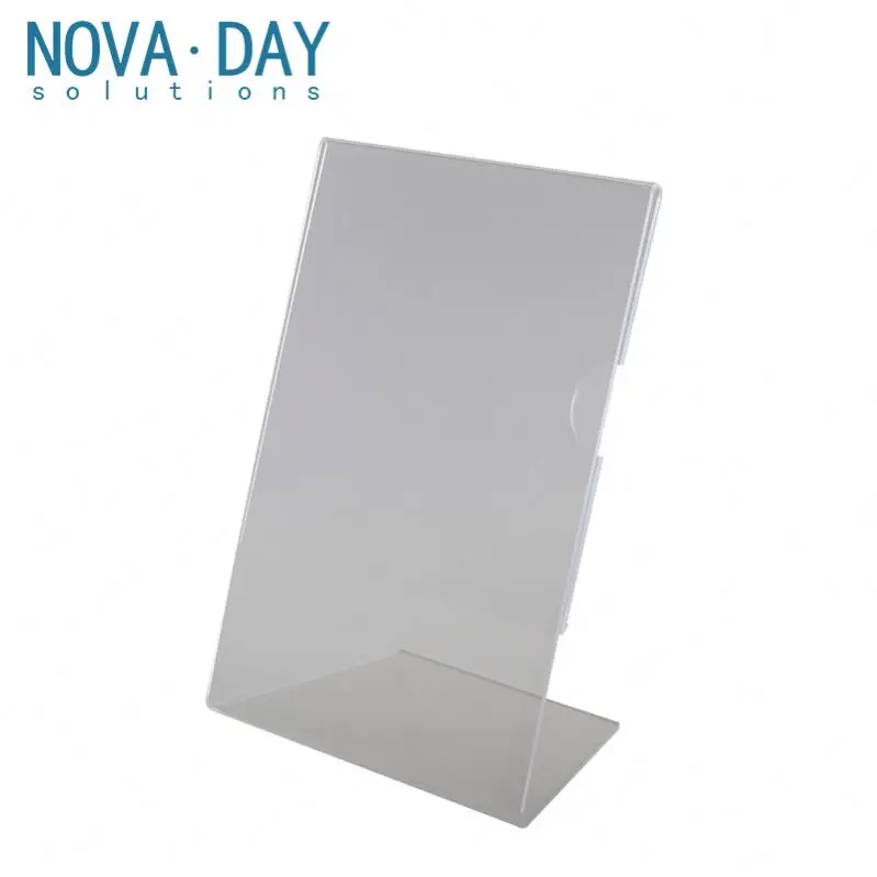 Hight Quality Acrylic Sign Holder Clear  Table Card Display Plastic Upright Menu Stand