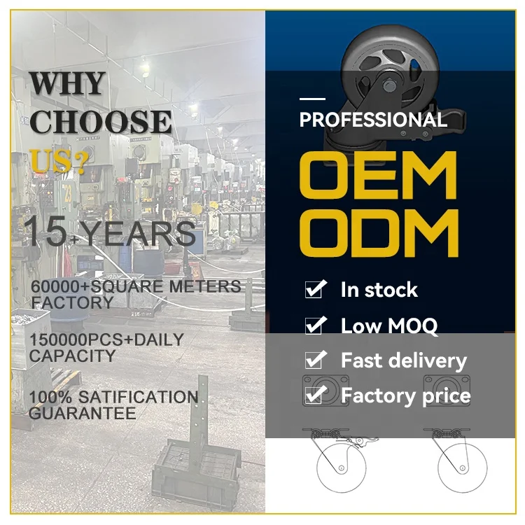 Free OEM 2023 luxury new design  2 Inch Universal Fit Black Heavy-Duty  Office Chair Caster Wheels Mute Rubber Chair Casters