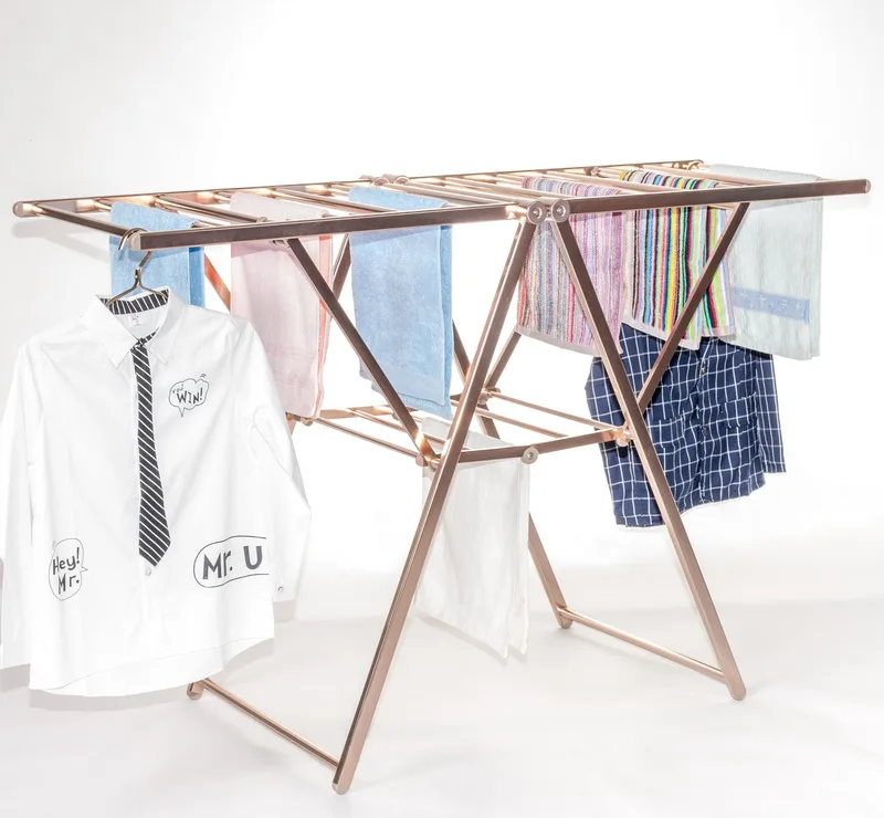 AL-7019-1.47  multi-functional high folding  aluminum  clothing rack towel stand