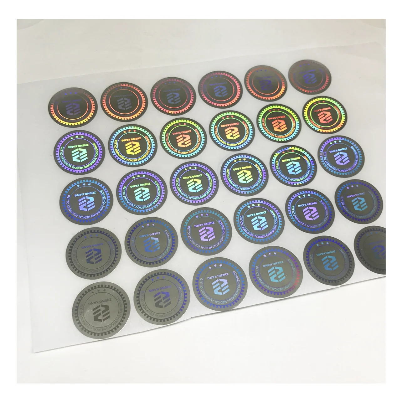 Custom Die Cut Holographic Laser Vinyl Logo Printing Stickers Label,  Laser Hologram Print Label Sticker