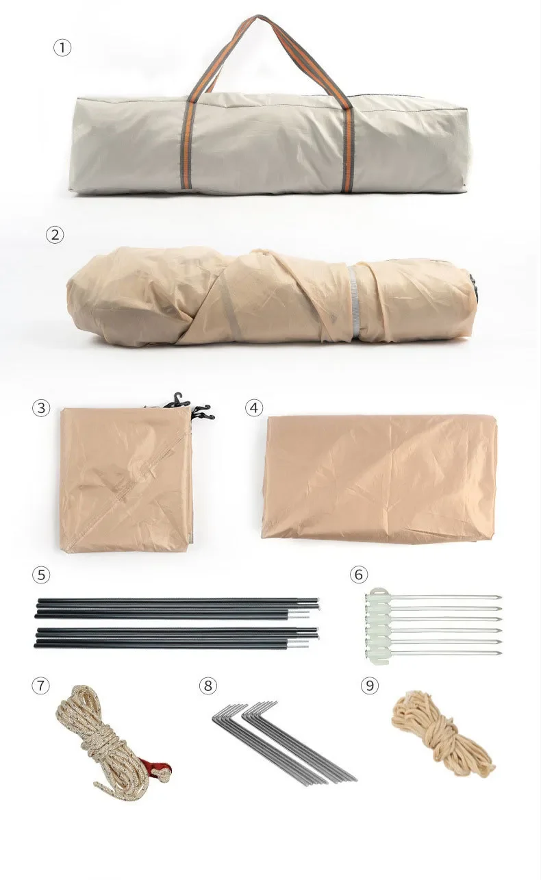 2023 new design outdoor automatic waterproof glamping tents portable tarp 2 in 1 for camping multipurpose tent