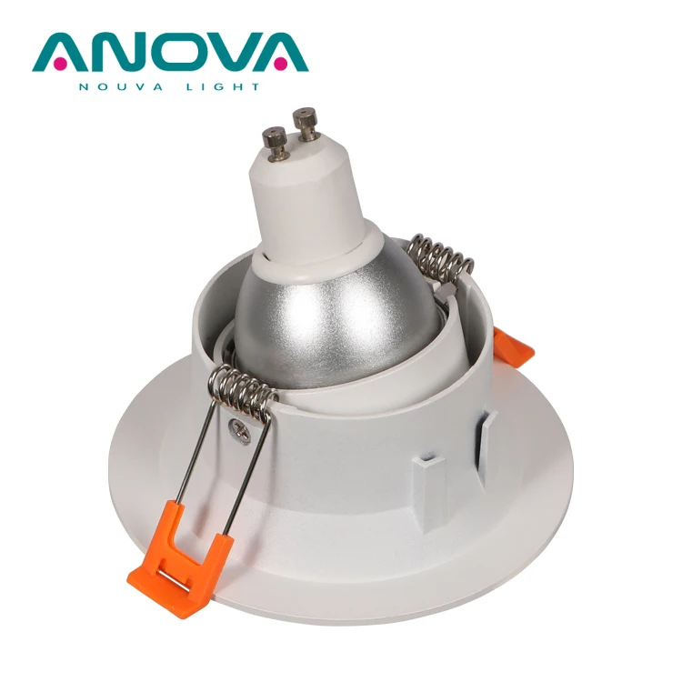Spot down light housing cover led light frame recessed anti glare gu10 frame downlight holder