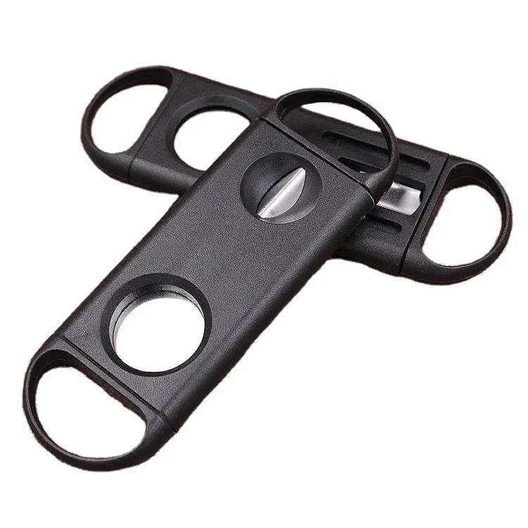 Wholesale Abs Plastic Double Blade Cigar Cutter Stainless Steel Cigar Cutter