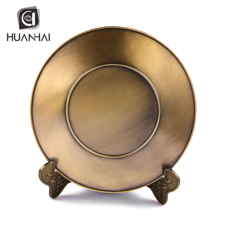 customized antique bronze metal embossed logo 3d award vietnam souvenir plate