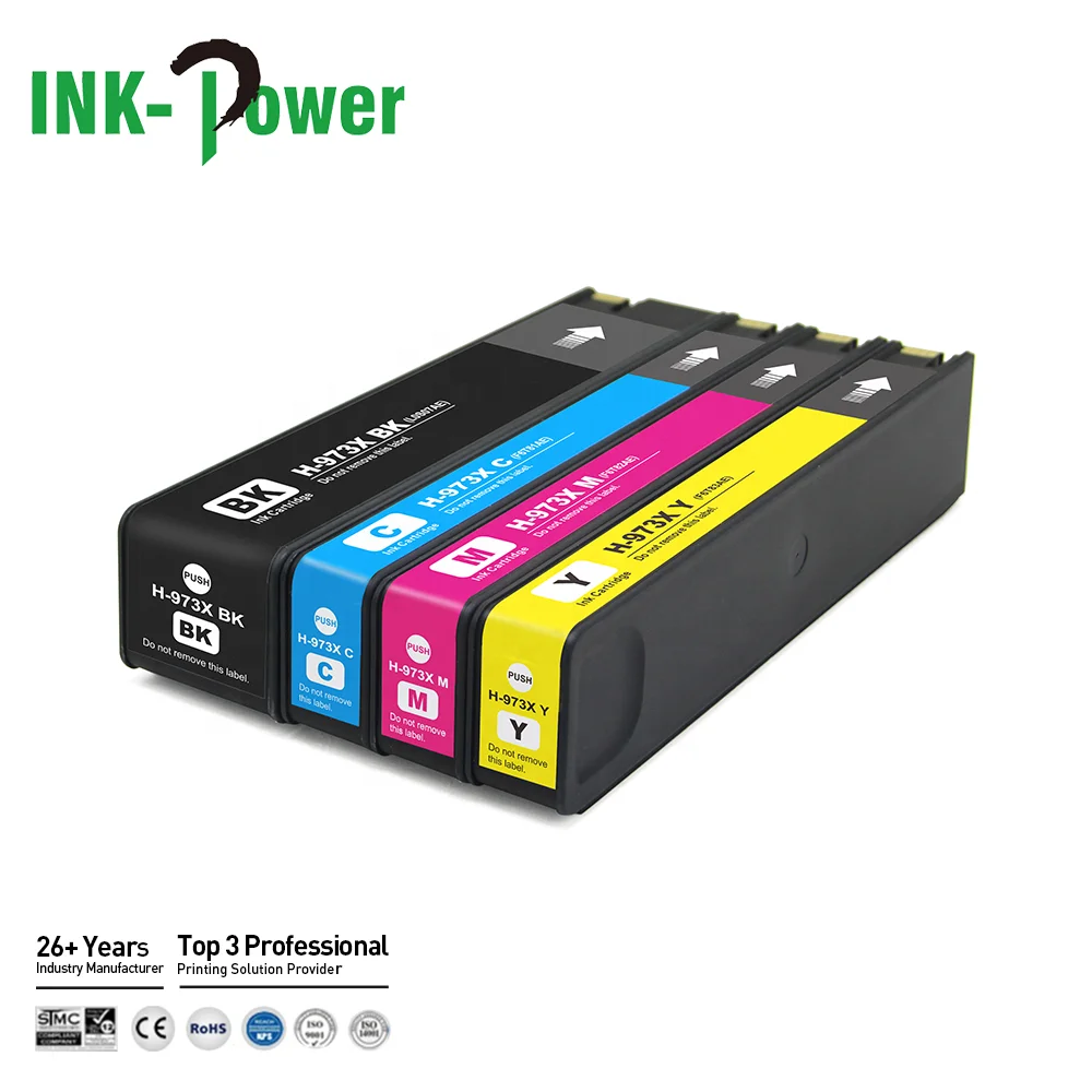 INK-POWER 973 X 973X 973XL Premium Compatible Color Inkjet Ink Cartridge for HP Pagewide Pro 477dw Printer