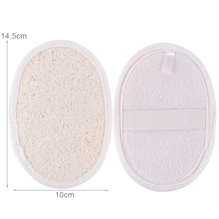 Private Label Natural Skincare Loofah Bath Sponges Body Exfoliating Cleansing Scrubber Shower Luffa Rubbing Pad Brush