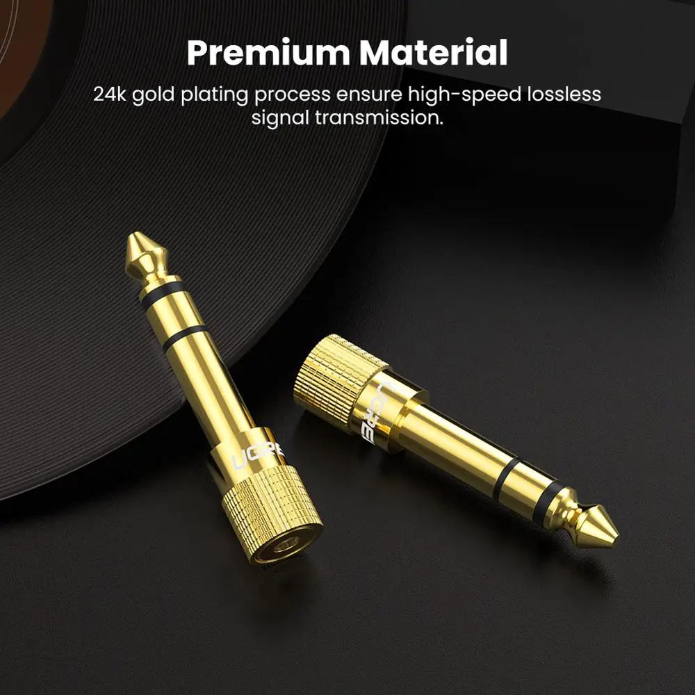 Ugreen Jack 3.5 Speaker Connector 6.35mm Male To 3.5mm Female Audio Connector 3.5 Jack Aux Cable For Speaker Guitar Jack 6.35