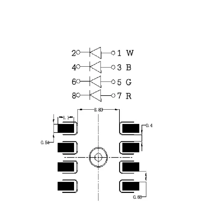 SMD светодиодный L1MC-XX80RA50000A1 0 2 Вт 3 В 5050 RGBW 4 в 1 цвет светодиод для полосы света линейный свет пиксельный
