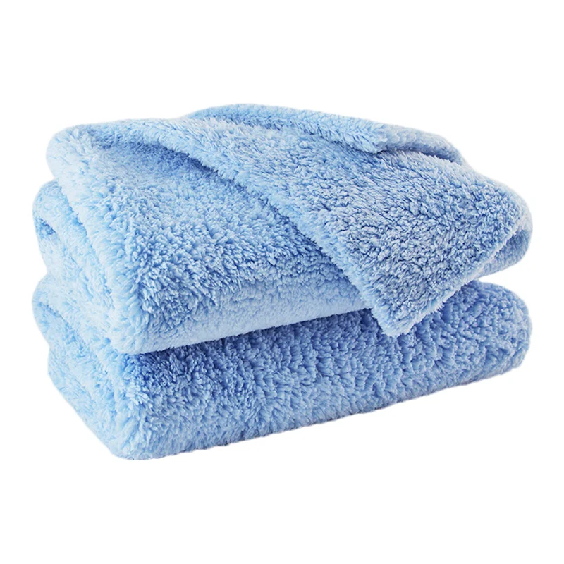 CX 1000 Gsm Ultrasonic Cut 40*40 Coral Velvet Pack Microfiber Cloth Towel