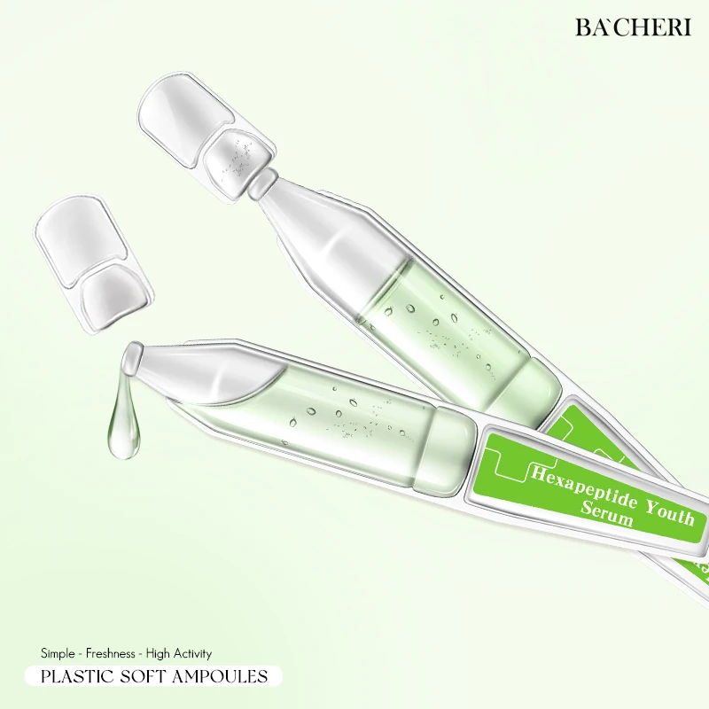 Hexapetide youth hydrating hyarulonic acid organic face private label skin care facial serum