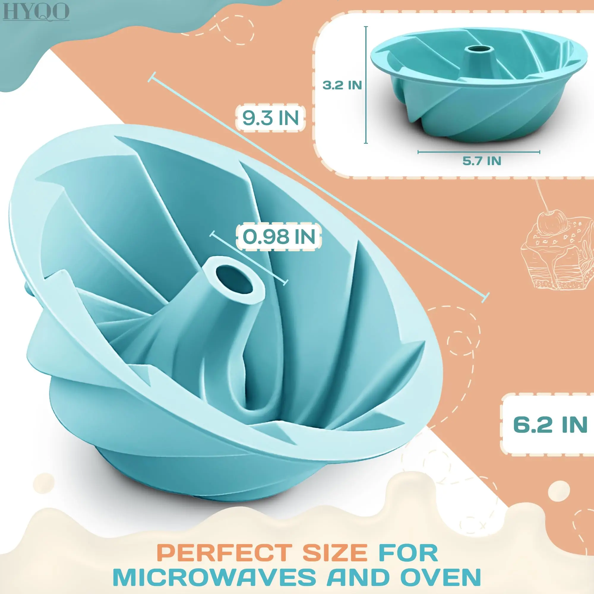 Design Decorating Silicone Bundt 3D Cake Baking Mini Round Molds Cups Tools Set For Baking Cake Decor