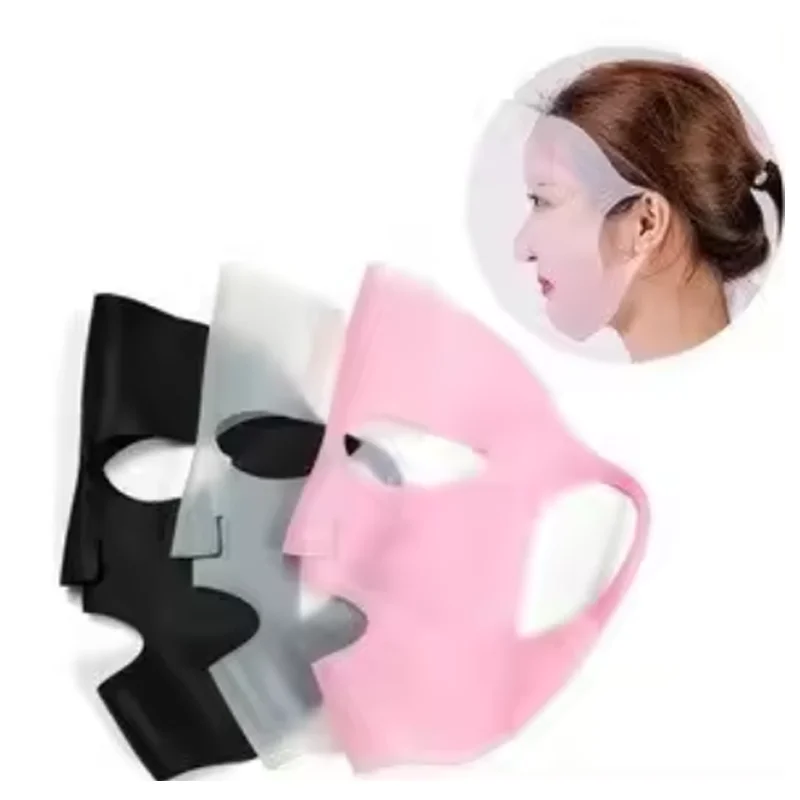 Reusable Silicone Facial Mask Cover For Woman Facial Sheet mask Silicone Facial Mask prevents moisture loss enhances absorption