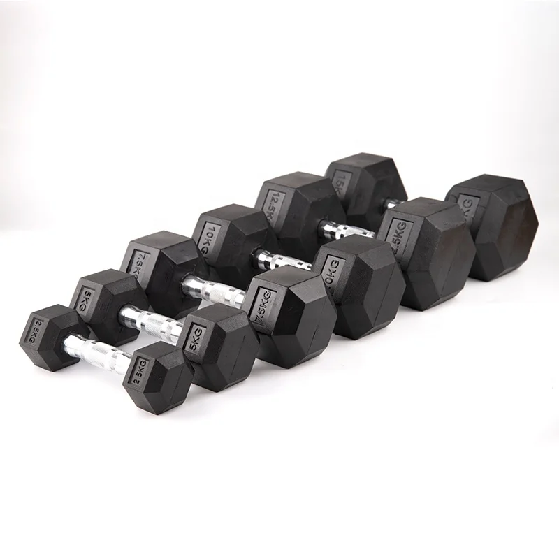 Hex Pesas De Wholesale Haltere Home Gym Equipment Accesori 10 Kg 10kg 20kg Free Weights Rubber Dumbls Dumbbell Set