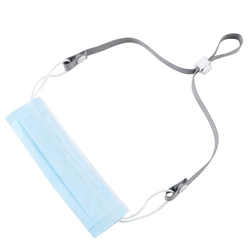 Adjustable Rainbow Plain Hat Mask Lanyard Polyester Woven Rope Chain Holder High Quality Colorful Anti Lost Neck Strap