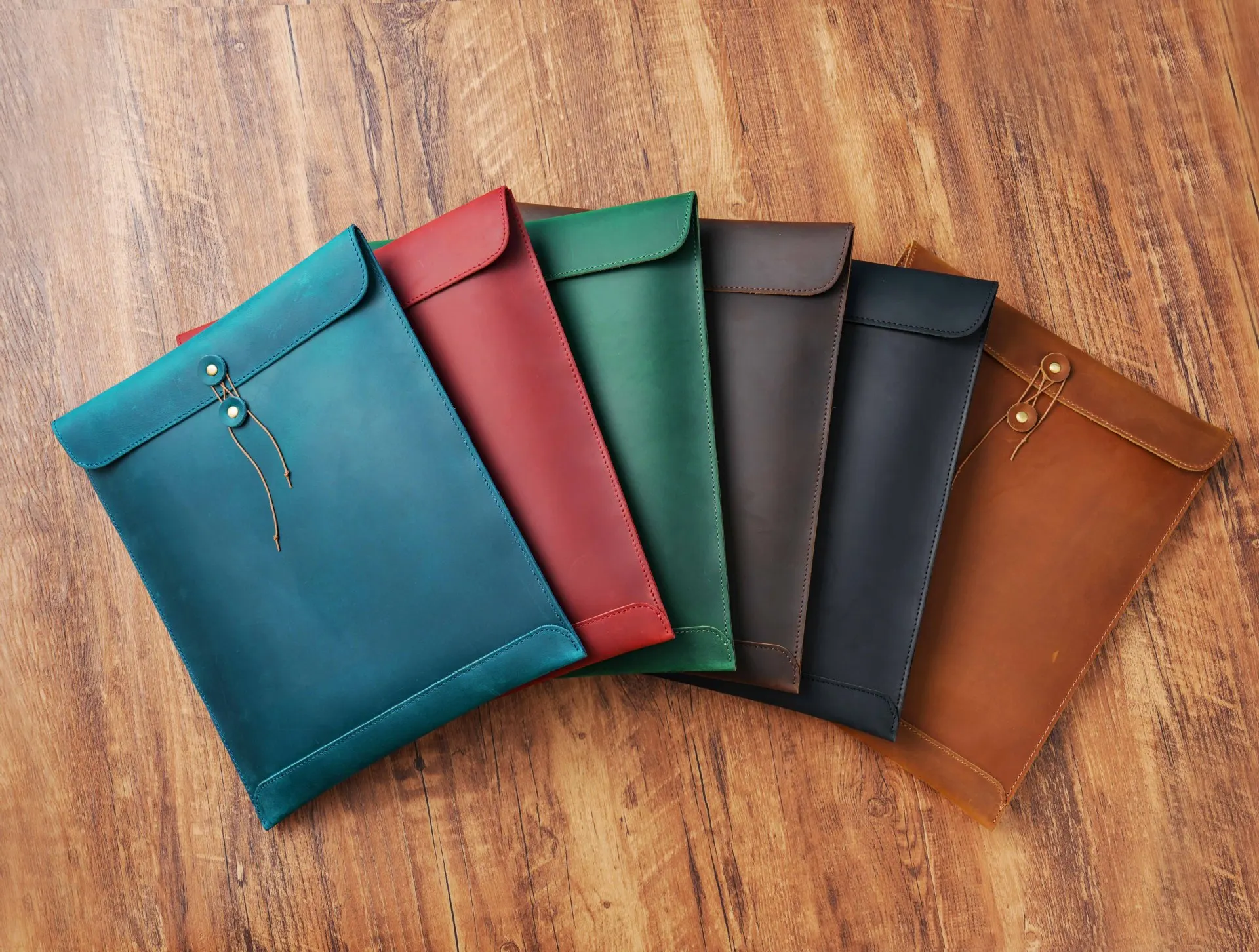 Boshiho Portable Vintage PU Leather Briefcase Fashion Office Paper Organizer Large Capacity for Storing Documents Data Contracts