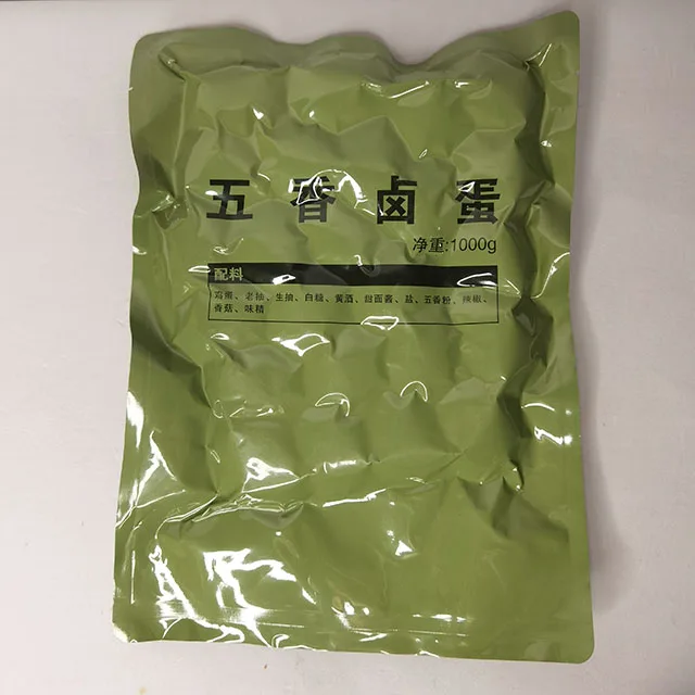 Ready to eat food instant spiced marinated egg self heating military quality easy open bag