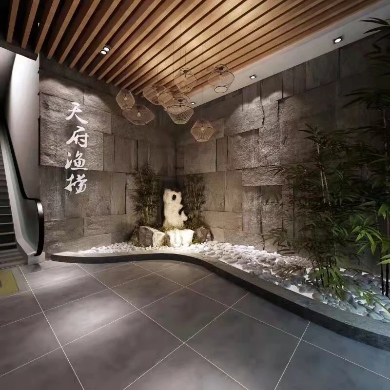 HOT SALE! Outdoor Wall Decorative PU Faux Stone Panel Brick Stone Wall Panels