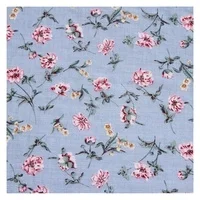 Hot selling floral printed cotton fabric digital print plain woven liberty fabric for dress