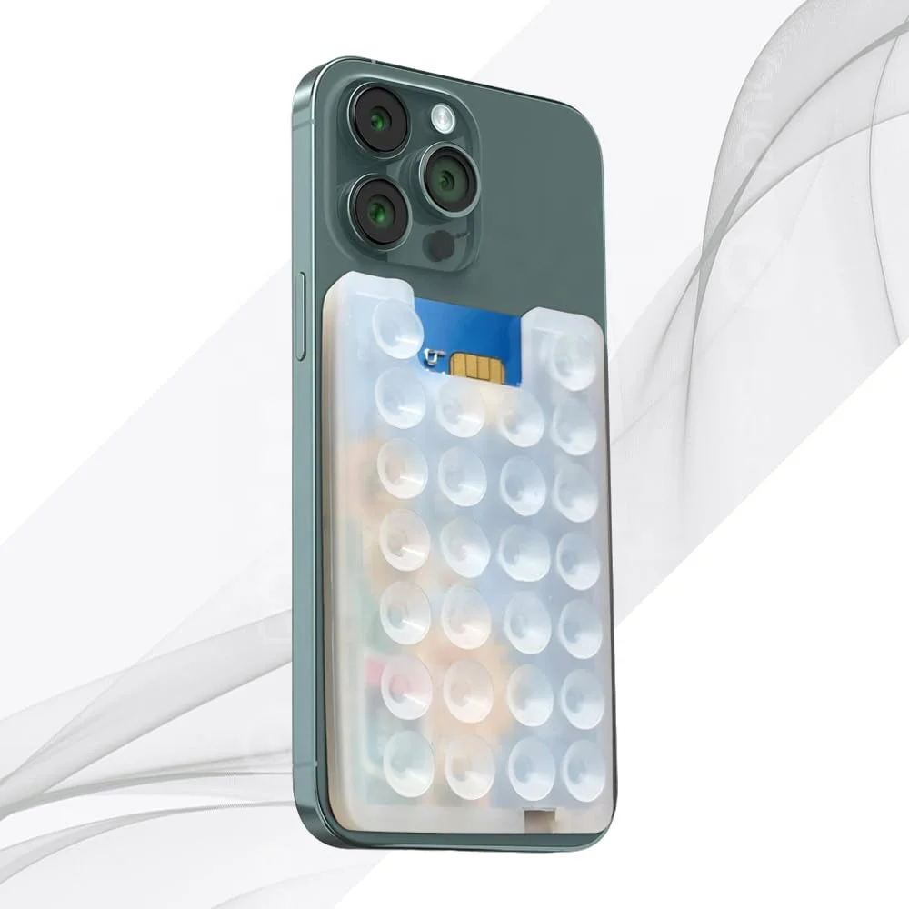 2024 Card Holder Silicone Suction Phone Case Adhesive Mount Cellphone case Compatible Hands Free Mobile Accessory Holder