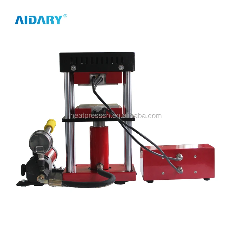 AIDARY 15ton Manual Type Hydraulic High Pressure Dual Heating Oil Press Machine CE Provided Pneumatic 65 Flatbed Printer 10*15CM