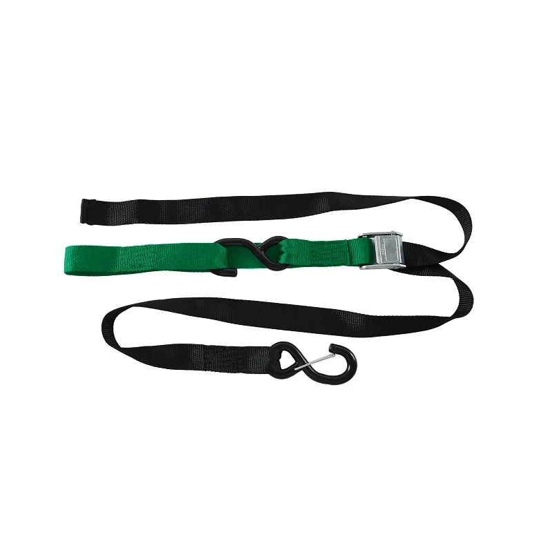 Hot Sell 1 inch Polyester 25mm 6 foot S Hook Cam Buckle Ratchet Straps Cinchas de Amarre Strap With Cam Buckle Lock