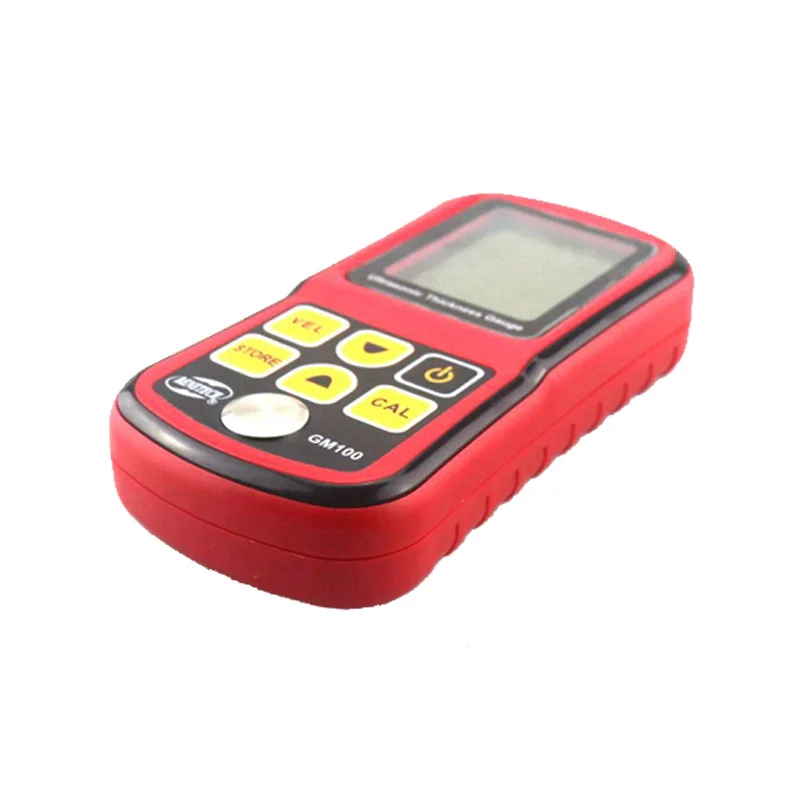 GM100 LCD Digital Ultrasonic Thickness Gauge Tester Depth Gauge + Sound Velocity Meter Range 1.2~225mm