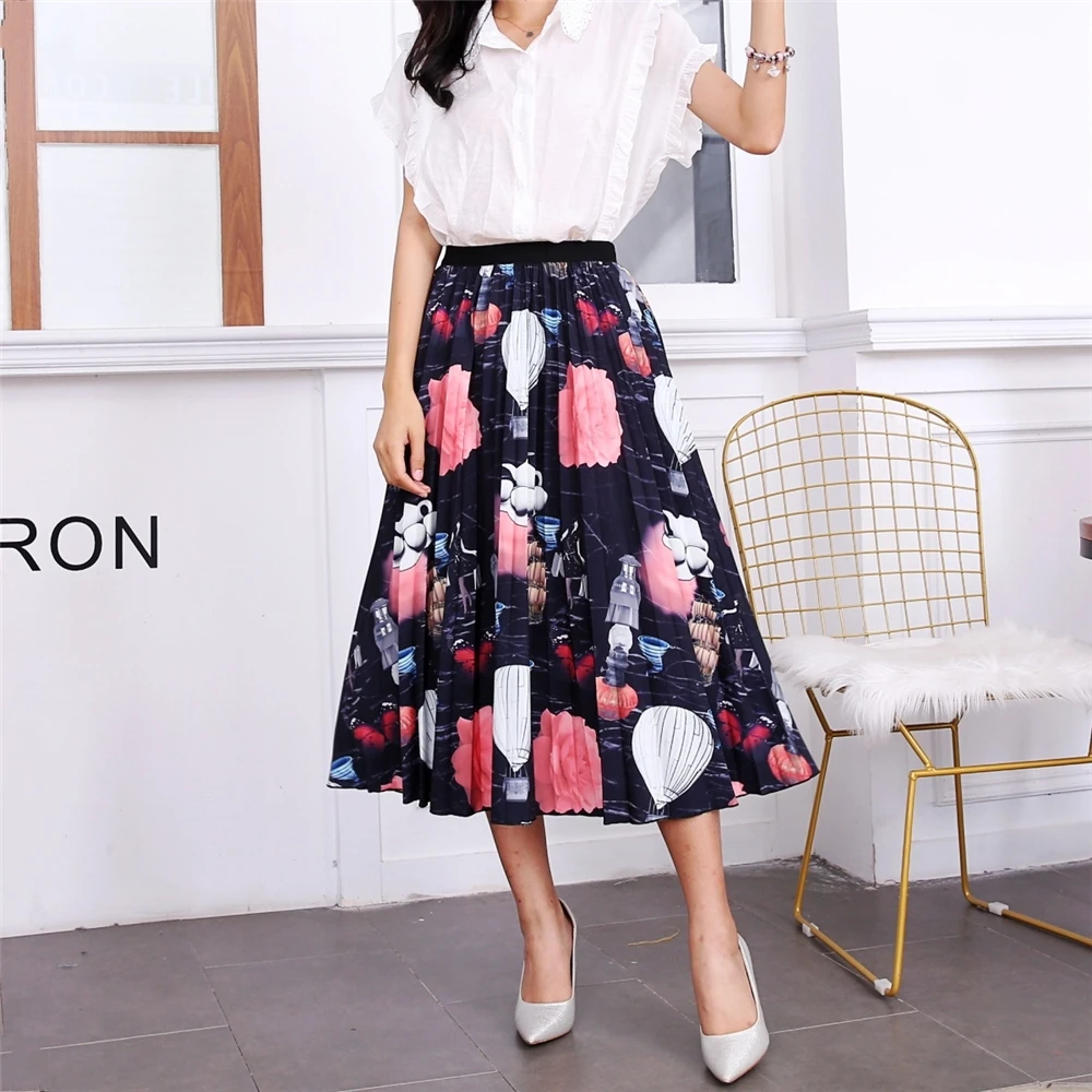 Hot selling summer casual high waist floral print boho maxi skirt pencil skirts bohemian clothing