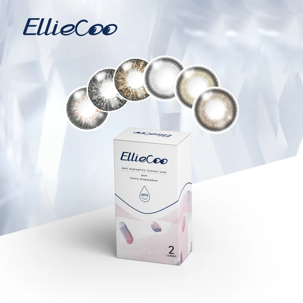 Elliecoo драгоценных камней серии 6 видов цветов КОНТАКТЫ контактные линзы для глаз