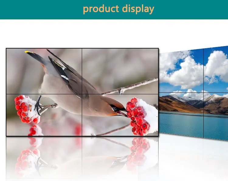 55 inch indoor Full Color 1080p videowall controller 2x2 3x3 digital display lcd video wall