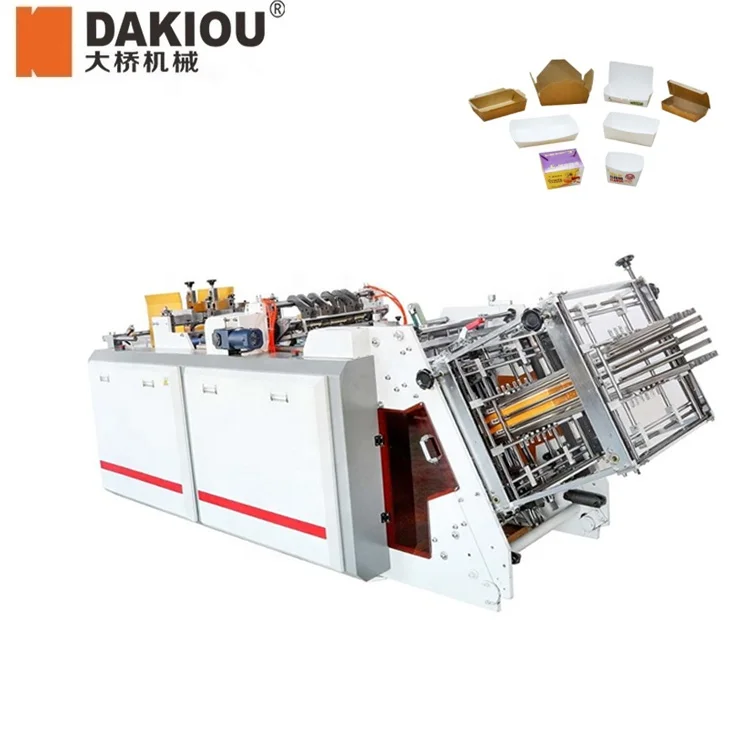 DAKIOU HBJ-D800/1200 full automatic hamburger cardboard box mounting machine price good quality and service
