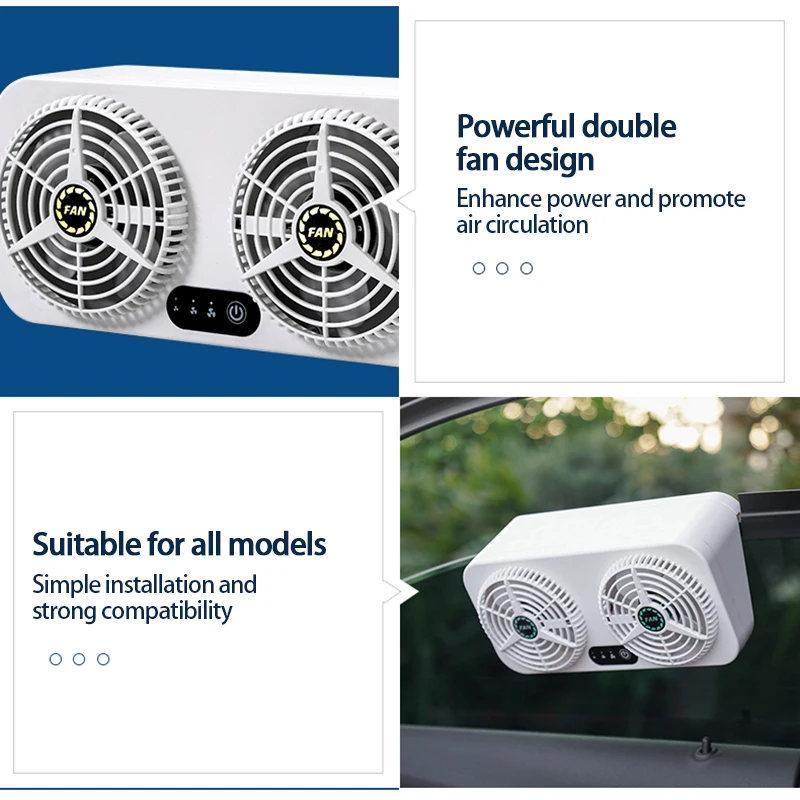  2021 Good Price High Quality Car Blower Solar Powered Air Ventilation Cooler