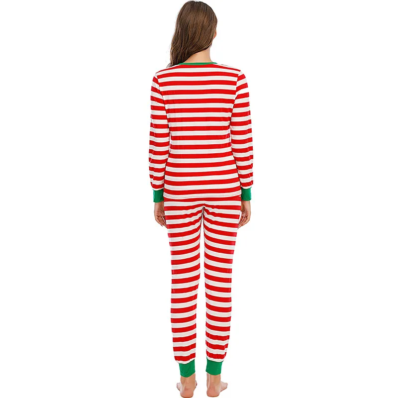 Winter Men Women Kids Outfits Casual Homewear Children Two Piece Pajama Set Family Nightwear Cotton Christmas Pyjama Sleepwear