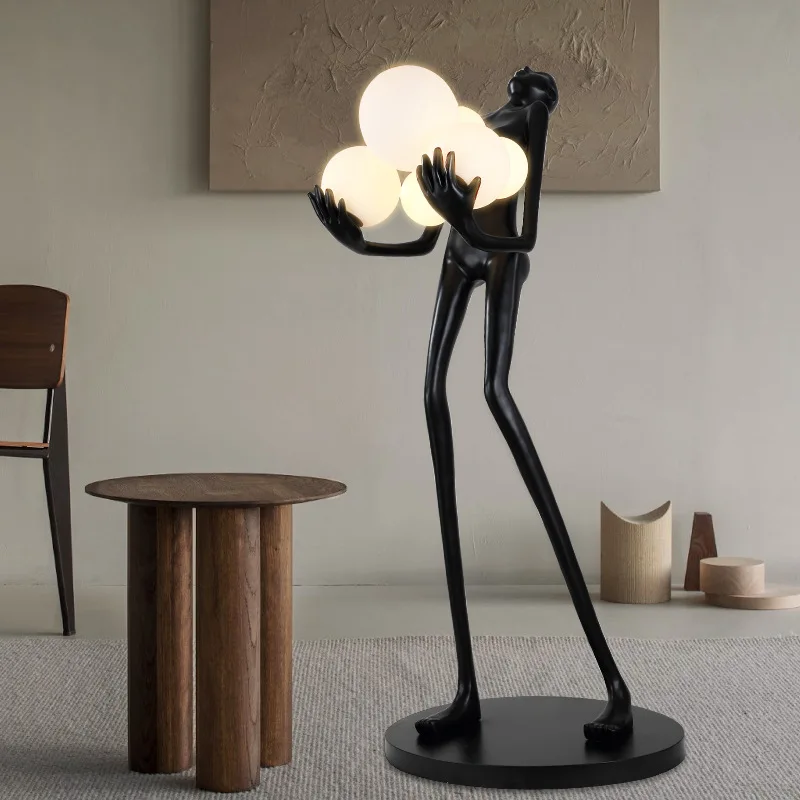 custom modern decoration indoor hotel decor fiberglass large human abstract sculpture