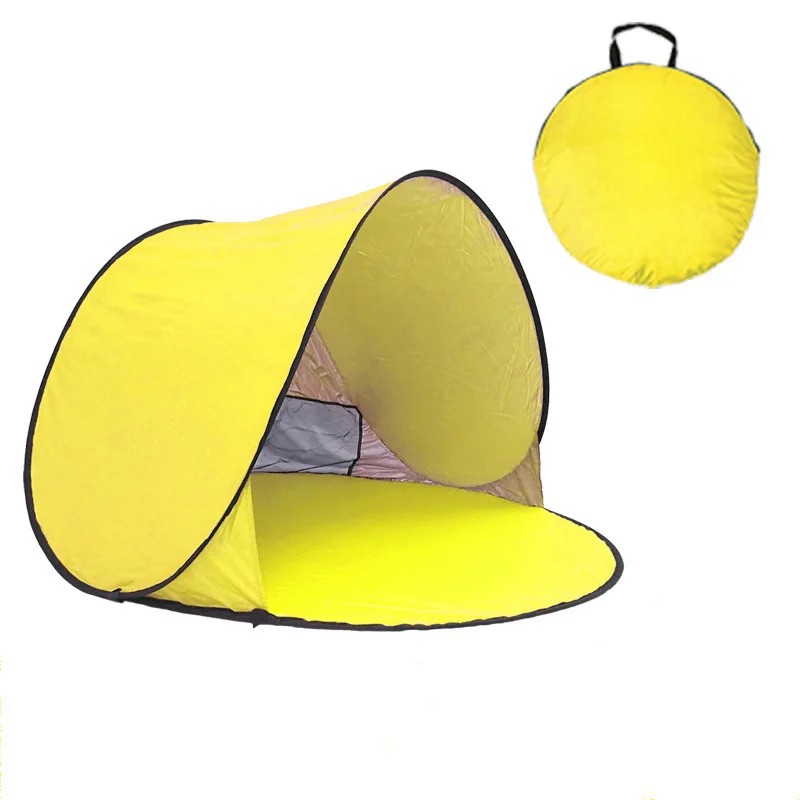 
190T Waterproof Silver Coated Polyester Cloth Sun screen Tent 60 seconds tent for Kids Adults 