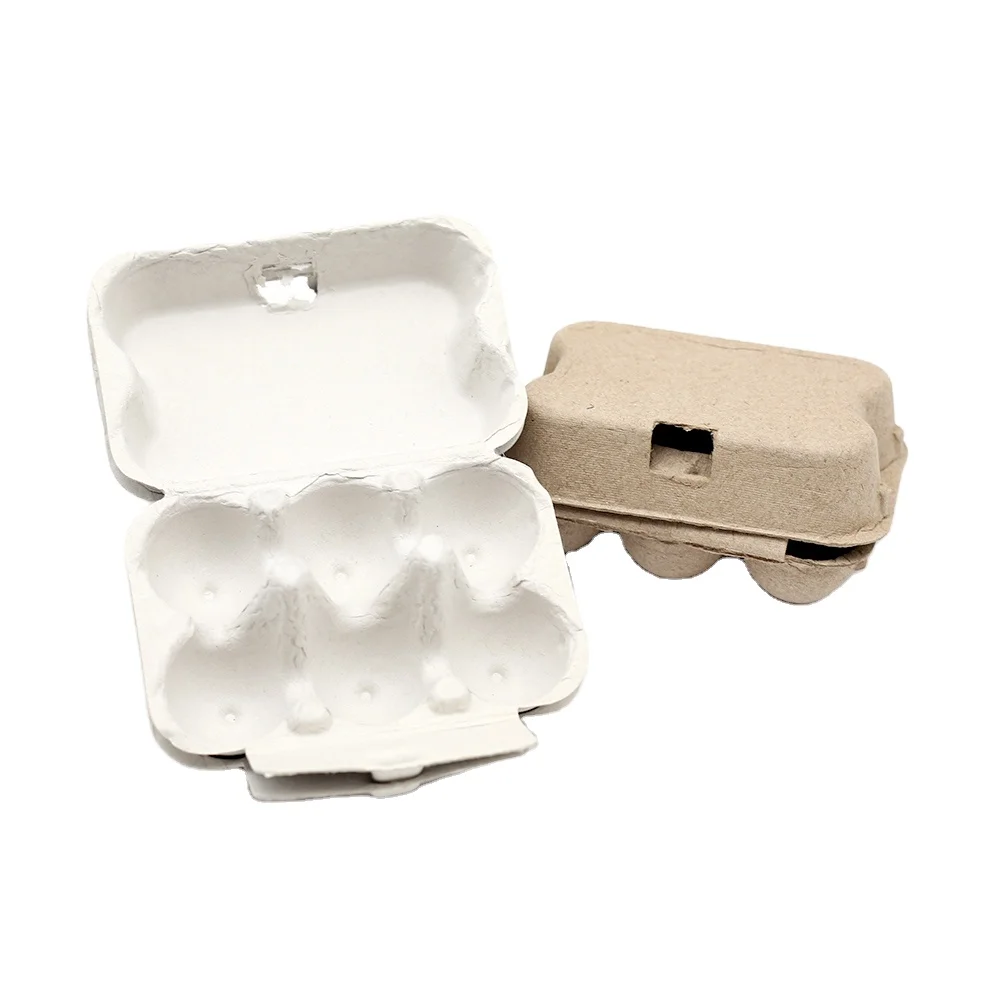 Customized Environment-Friendly Egg Tray Carton with Cover Pulp Moulding 12 20 Eggs Carton/Tray/Box