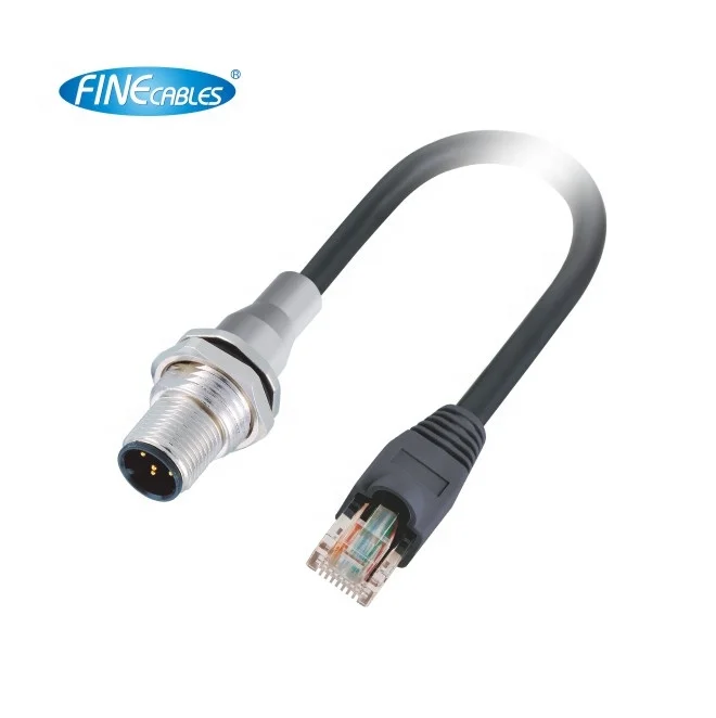 Водонепроницаемый разъем Ethernet M12 Female D Code к RJ45 Male