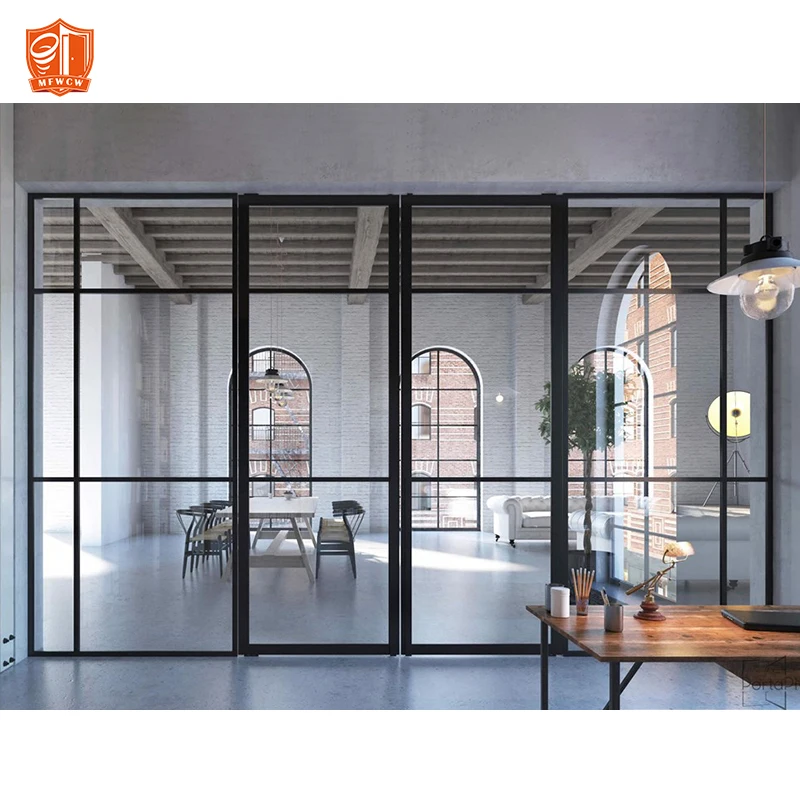 Hurricane Proof Cheap Price Double Glazed Adjustable Impact Aluminium Pivot Door