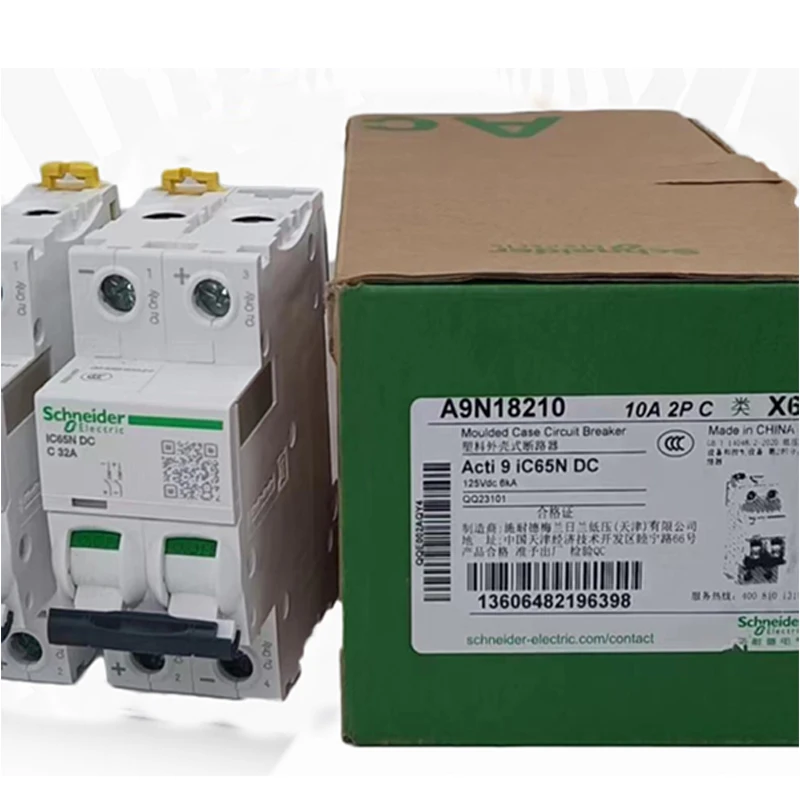 Новый автоматический выключатель MCBs EasyPactiC65H DC 1P C10A A9N28110 Schneider небольшой Выключатель